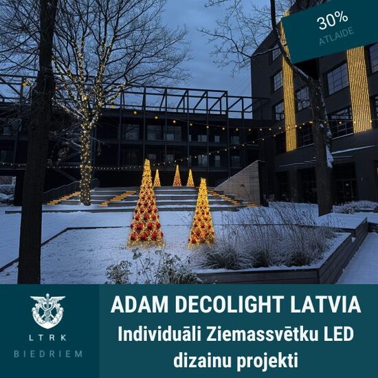 30% atlaide individuāliem Ziemassvētku LED dizaina projektiem