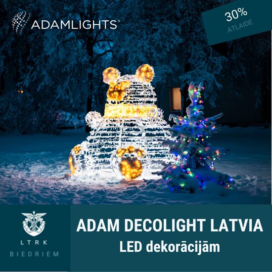 30% atlaide LED dekorācijām