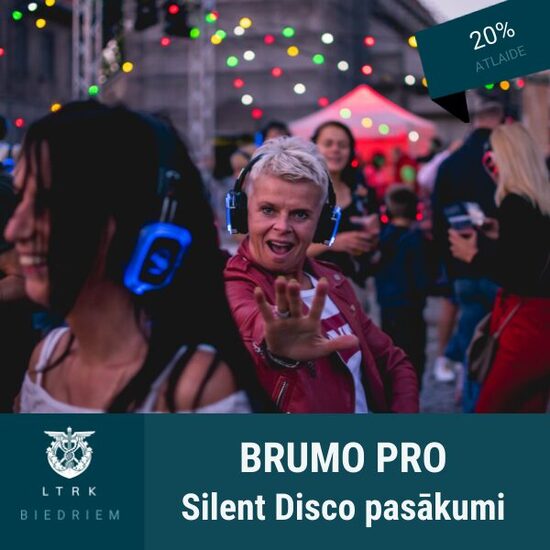 20% atlaide dažādāiem klusajiem pasākumiem ar bezvadu austiņām