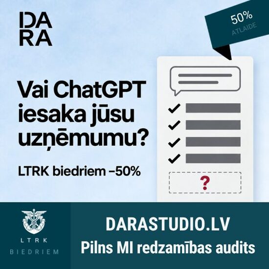 50% atlaide pilnam MI redzamības auditam