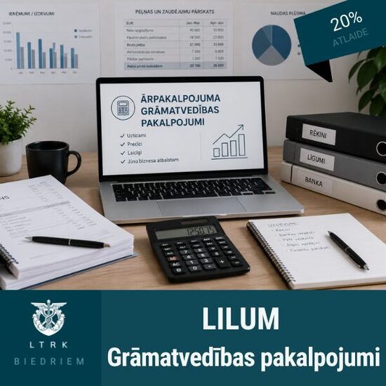 20% atlaide grāmatvedības pakalpojumiem