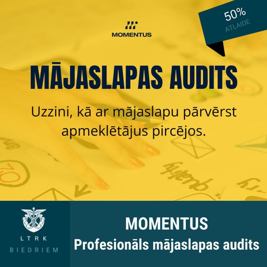 50% atlaide profesionālam mājaslapas auditam uzņēmuma izaugsmei