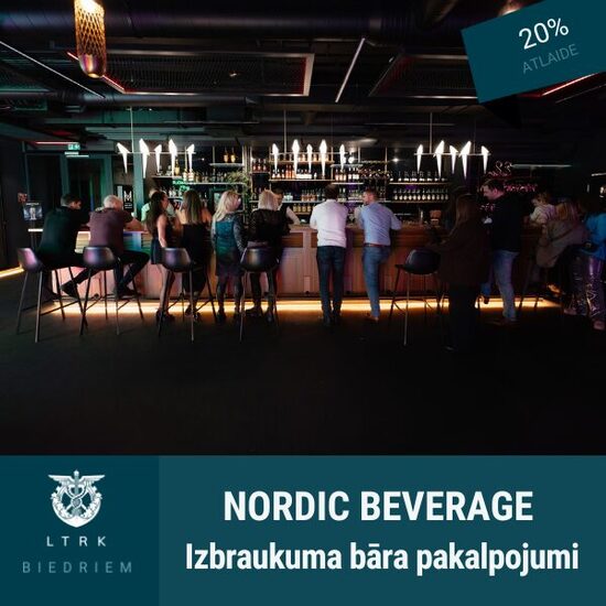 20% atlaide izbraukuma bāra pakalpojumiem