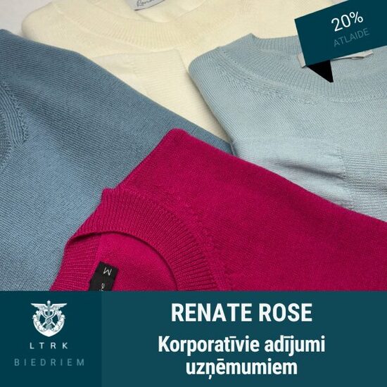 20% atlaide korporatīvo adījumu izgatavošanai uzņēmumiem