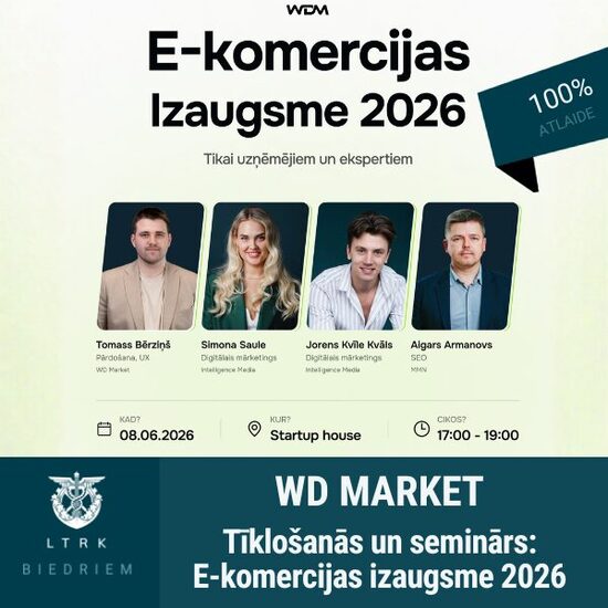 Bezmaksas tīklošanās un seminārs par to, kas e-komercijā strādā tieši šobrīd