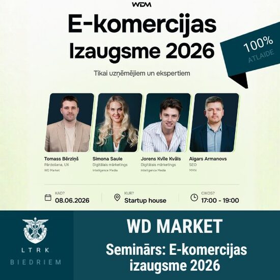 Bezmaksas seminārs par to, kas e-komercijā strādā tieši šobrīd