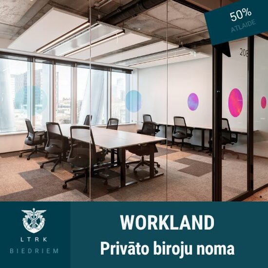 50% atlaide privāto biroju nomai