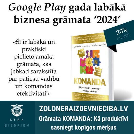 20% atlaide Google Play 2024. gada labākajai biznesa grāmatai