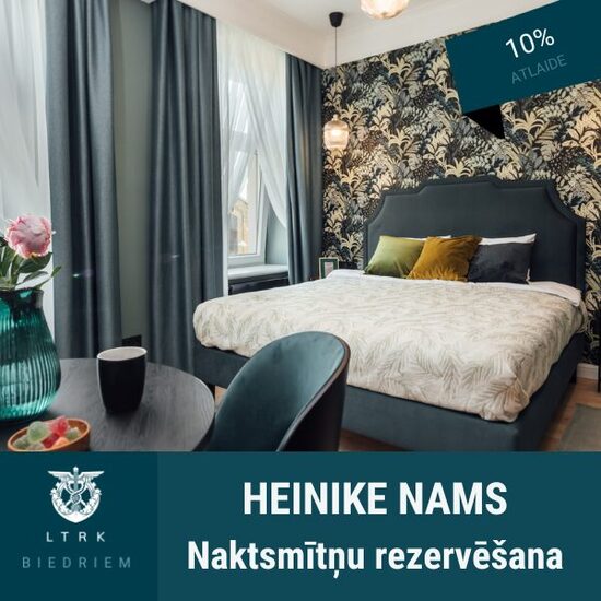 10% atlaide naktsmītnes rezervēšanai
