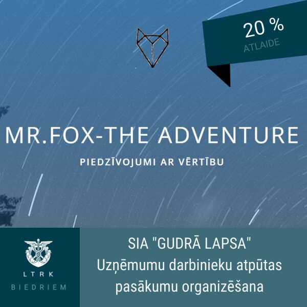 20% atlaide uzņēmumu darbinieku atpūtas pasākumu organizēšanai