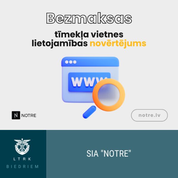 Bezmaksas tīmekļa vietnes lietojamības novērtējums